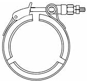 JV 7G 3CV Band Clamp Quick opening type with 3 segments