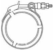 JV 7H 3HV Band ClampQuick opening type with 3 segments