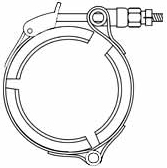 JV 7K 3NV Band Clamp Quick opening type with Hinge 3 segments