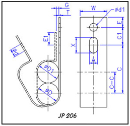 Pipe clips illustrations