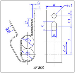 Pipe clips illustrations